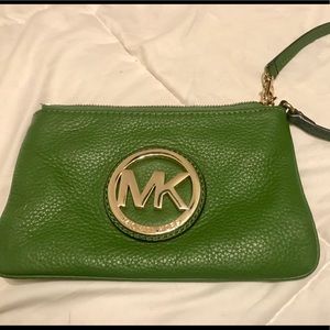 NWOT! authentic Michael Kors leather wristlet